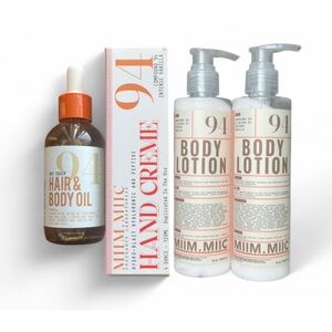 miim miic 94 hair and body oil + hand cream, body lotions